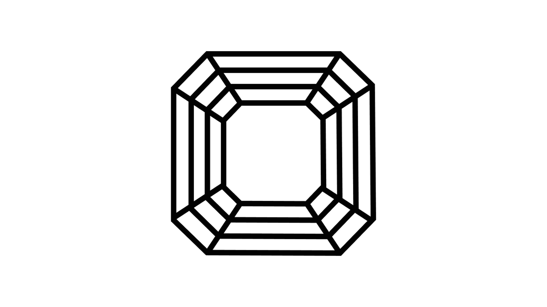 Asscher-slipad diamant