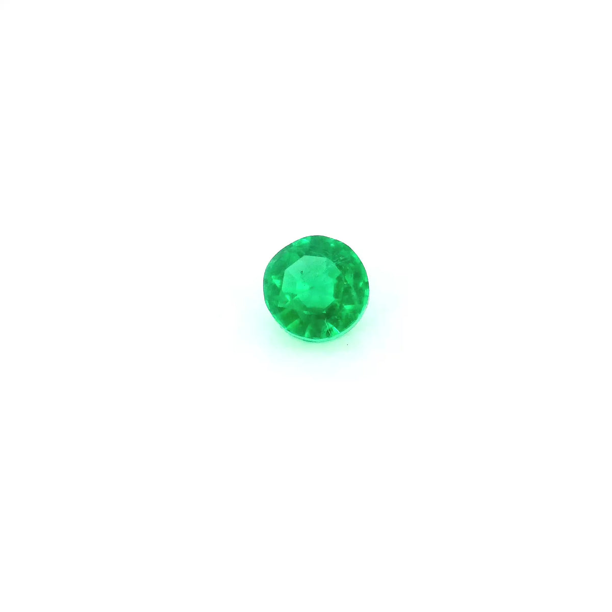 0.36ct Round Natural Emerald (Colour Green, Clarity Slightly Included, Cut Faceted)