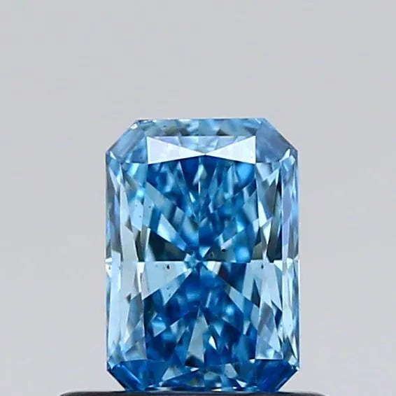 0.49ct Radiant Lab Grown Diamond (Colour Fancy Vivid Blue, Clarity SI1, IGI Certified)
