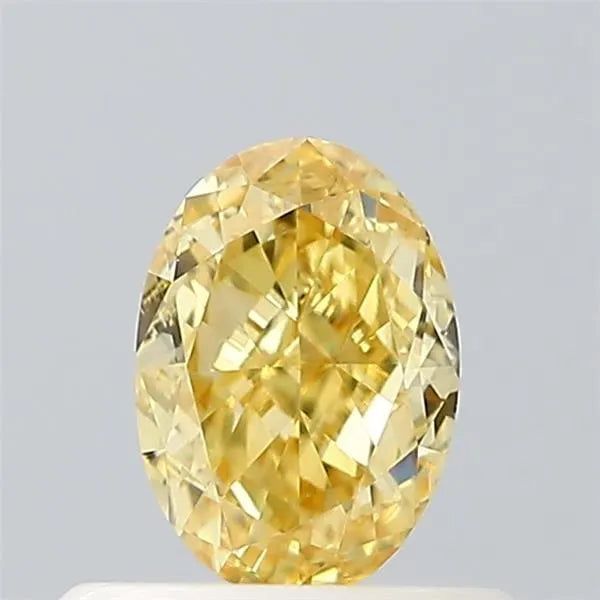 0.51ct Oval Lab Grown Diamond (Colour Fancy Intense Yellow, Clarity VVS2, IGI Certified)