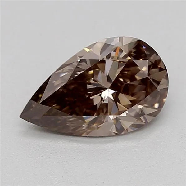 0.76ct Pear Lab Grown Diamond (Colour Fancy Brown, Clarity VS1, IGI Certified)