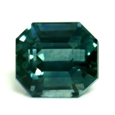 0.92ct Emerald Natural Sapphire (Colour Teal, Clarity Eye Clean, Cut Faceted)