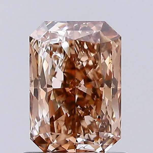 1.00ct Radiant Lab Grown Diamond (Colour Fancy Light Brown, Clarity VS2, IGI Certified)