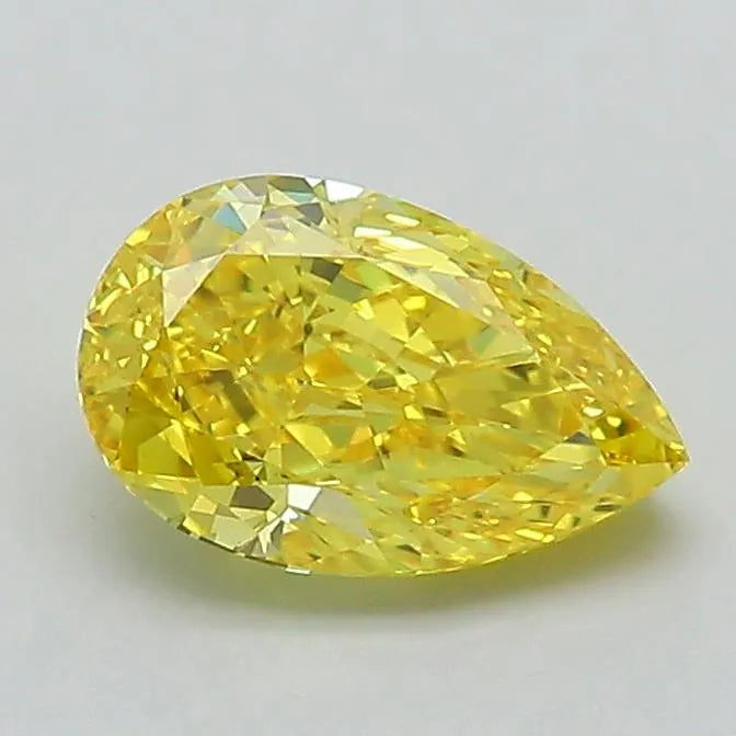 1.01ct Pear Lab Grown Diamond (Colour Fancy Vivid Yellow, Clarity IF, IGI Certified)