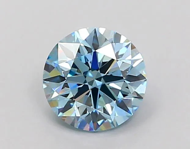1.02ct Round Lab Grown Diamond (Colour Fancy Vivid Blue, Clarity VVS2, Cut ID, IGI Certified)