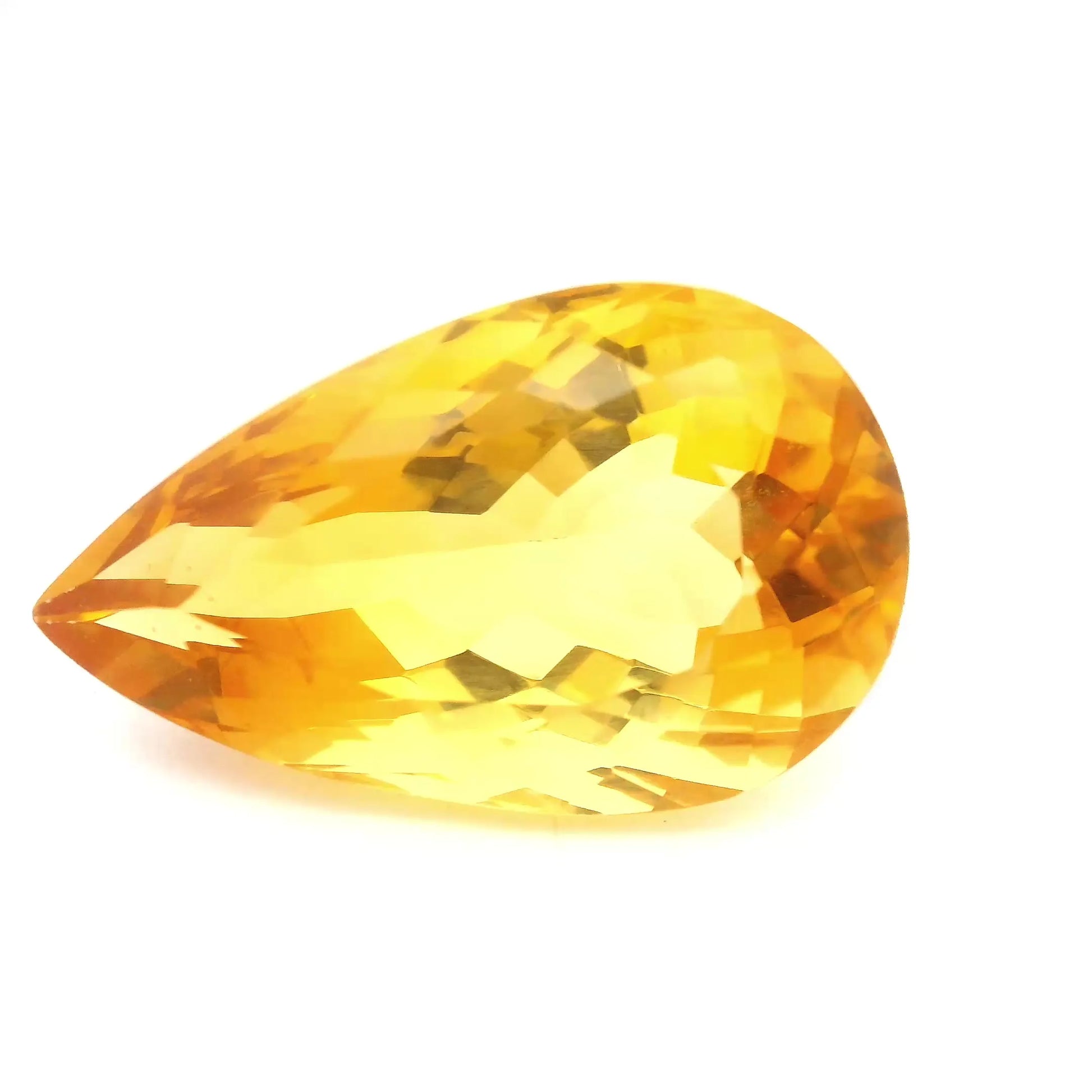16.47ct Pear Natural Citrine (Colour Yellow, Clarity Eye Clean, Cut Faceted)