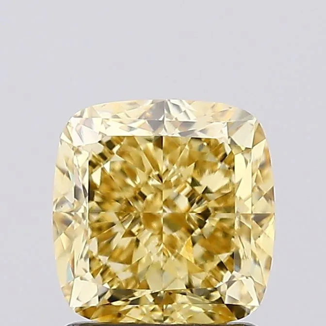 1.58ct Cushion modified Lab Grown Diamond (Colour Fancy Yellow, Clarity VS1, IGI Certified)