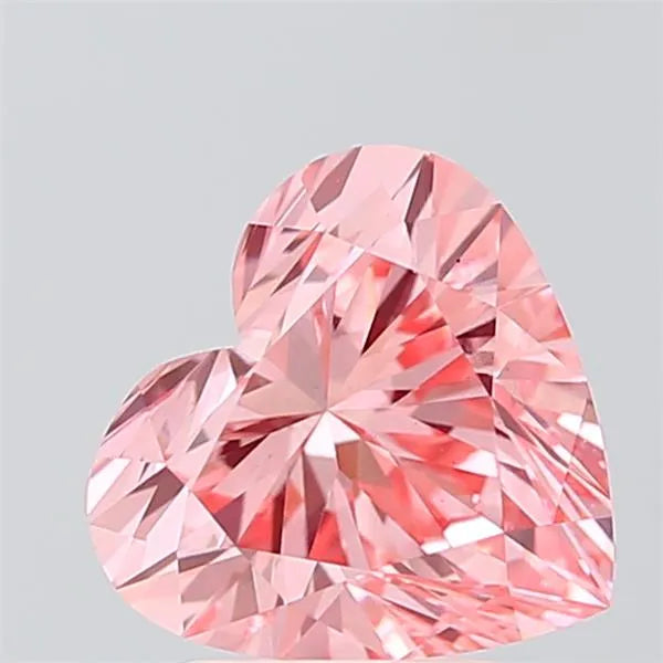 2.21ct Heart Lab Grown Diamond (Colour Fancy Vivid Pink, Clarity VS1, IGI Certified)