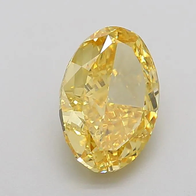 2.16ct Oval Lab Grown Diamond (Colour Fancy Intense Yellow, Clarity VVS2, IGI Certified)