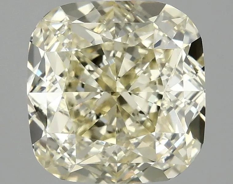 2.95ct Cushion modified Lab Grown Diamond (Colour Fancy Light Yellow, Clarity VVS2, IGI Certified)