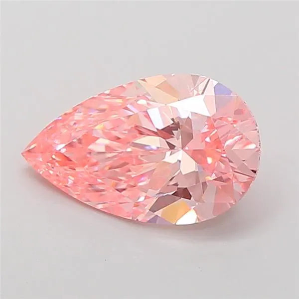 2.08ct Pear Lab Grown Diamond (Colour Fancy Vivid Pink, Clarity VS1, IGI Certified)