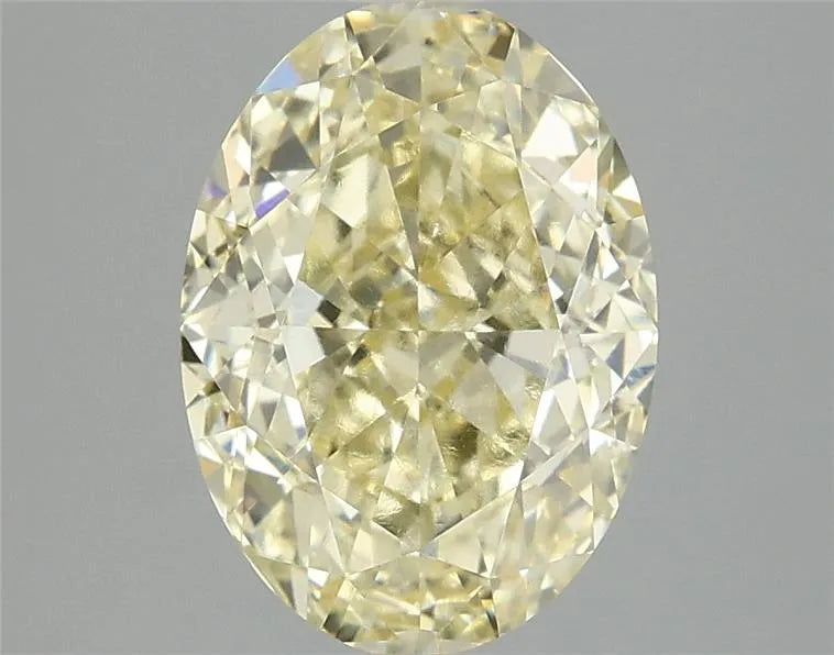 3.10ct Oval Lab Grown Diamond (Colour Fancy Intense Yellow, Clarity VVS2, IGI Certified)