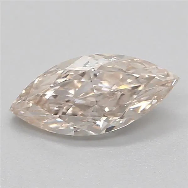 0.42ct Marquise Natural Diamond (Colour Light Pinkish Brown, Clarity VVS1, GIA Certified)