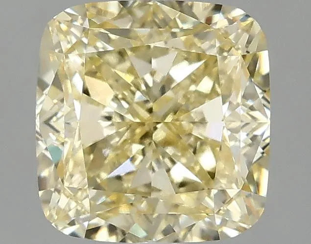 2.10ct Cushion modified Lab Grown Diamond (Colour Fancy Yellow, Clarity VVS2, IGI Certified)